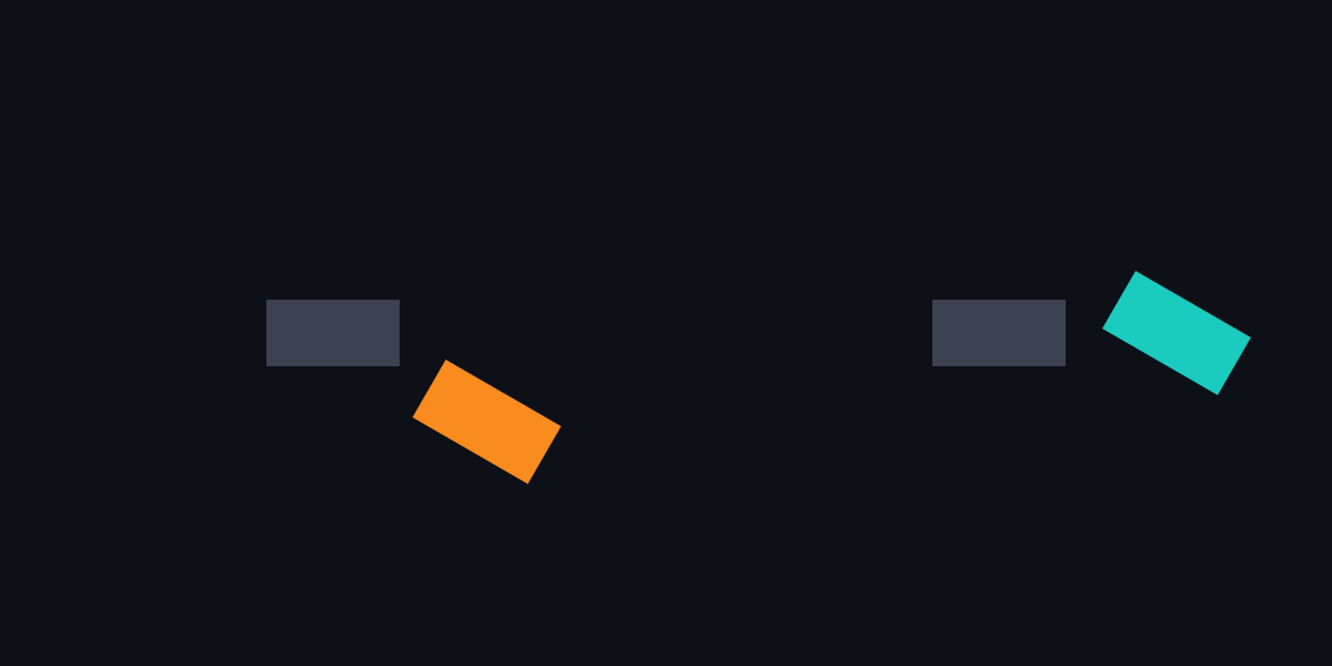 Two markers from the same two modifiers in opposite orders, rendered by SwiftUI